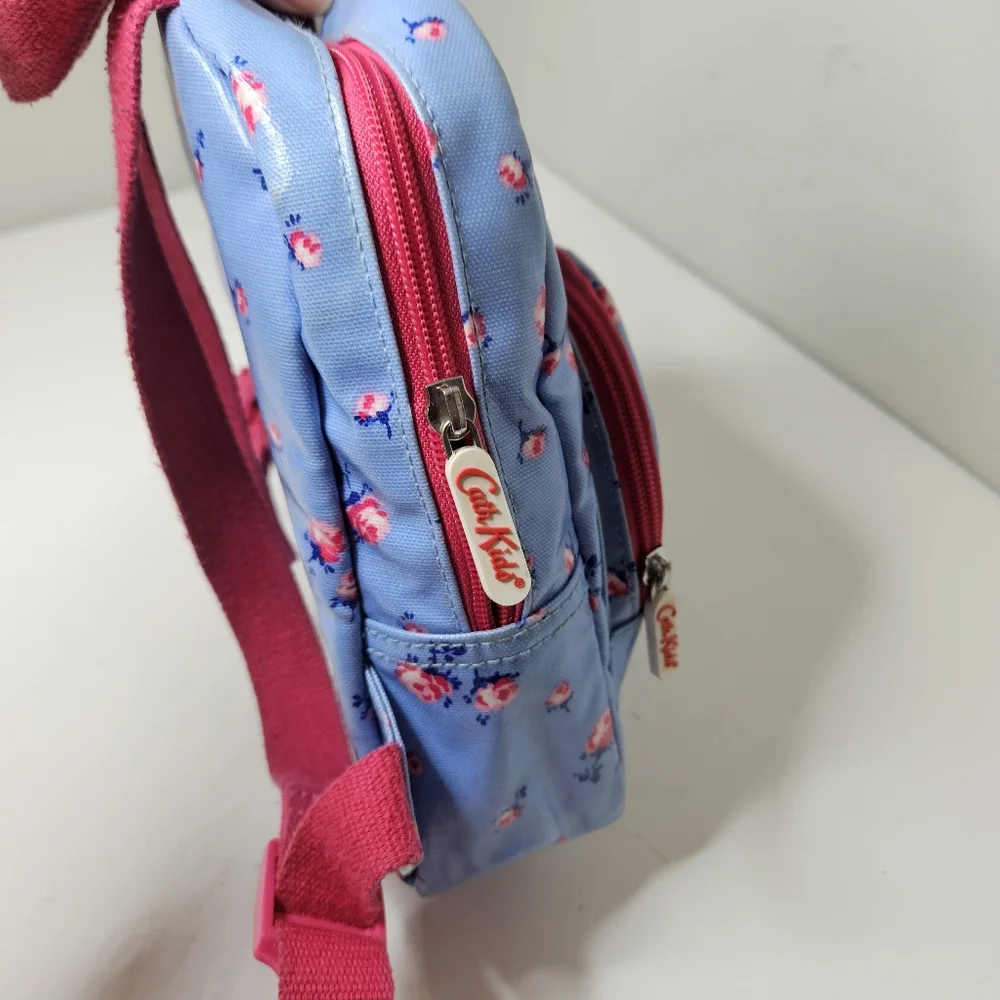 Cath Kidston Mini Backpack PVC Coated Cotton Blue Floral